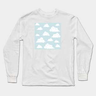 Blue sky with cloud print Long Sleeve T-Shirt